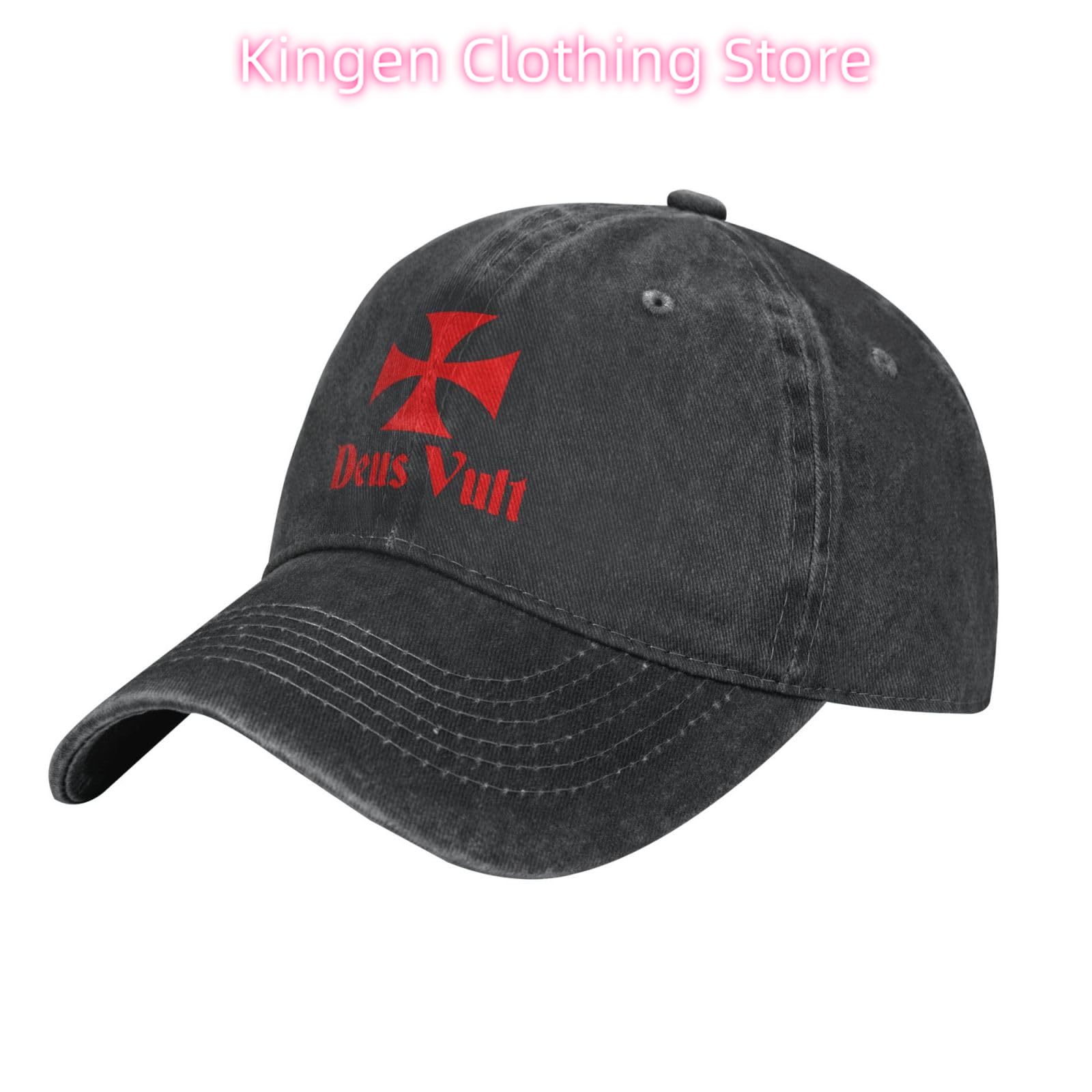 Golf Cap Dad - Deus Vult Knights Templar Cross Baseball