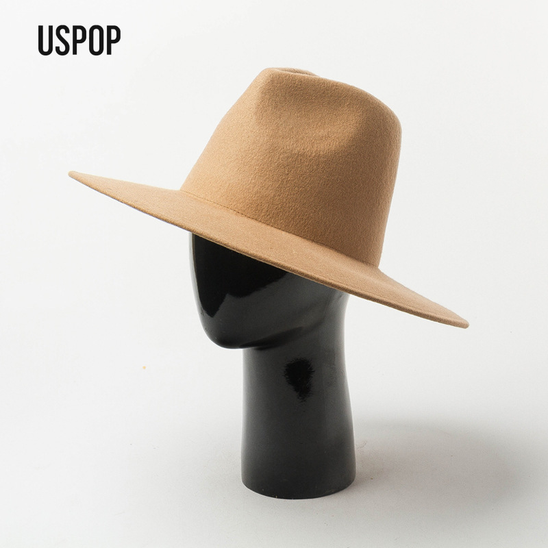 USPOP Autumn Winter Fashion Pl - Fedora Hat Wool 评论和价格