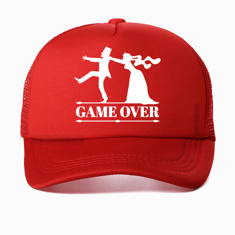 Game Over Bride Groom Bachelor - Trucker Cap Mesh 评论和价格