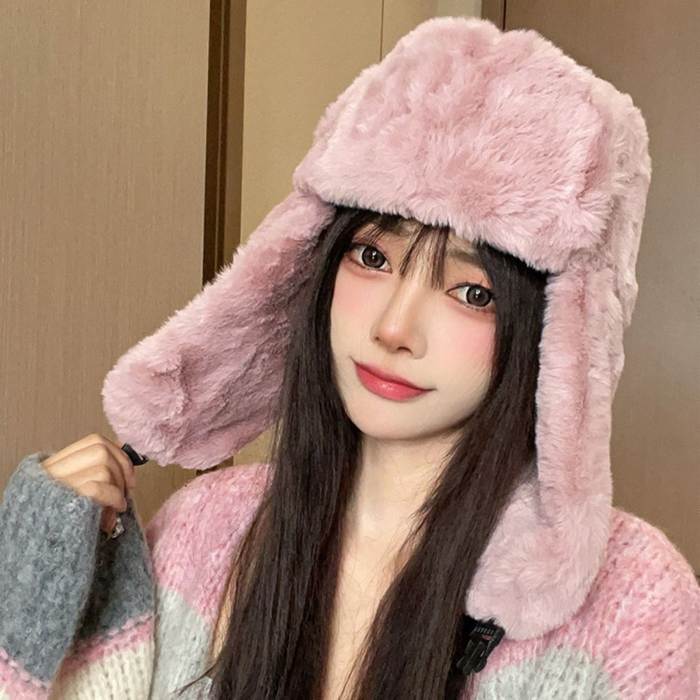 Unisex Thick Plush Trapper Hat - Winter Trapper Hat 评论和价格