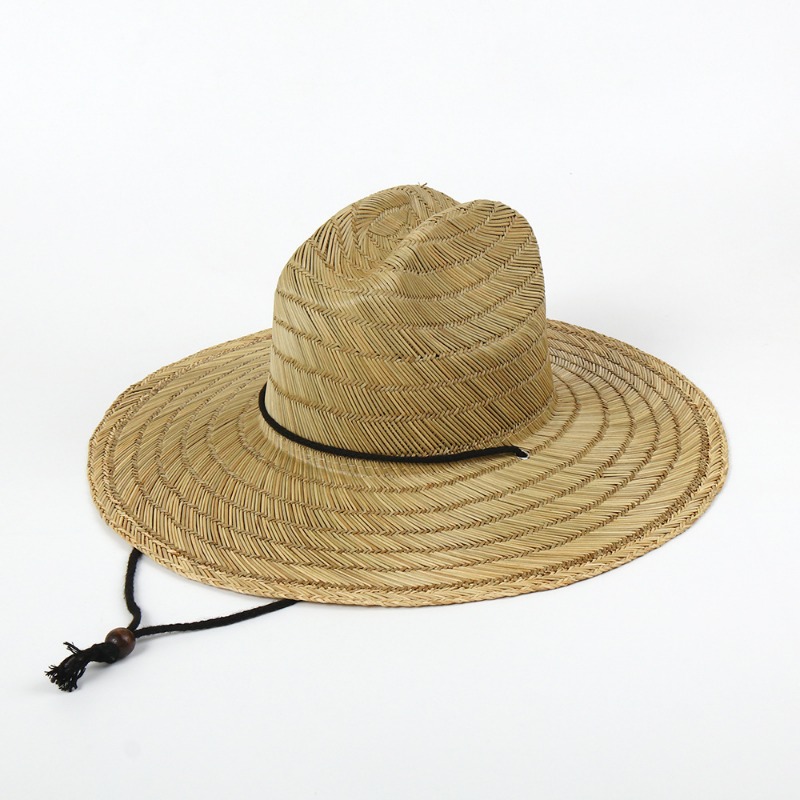 Wide Brim Tie Cowboy Straw Hat - Cowboy Hat Straw 评论和价格
