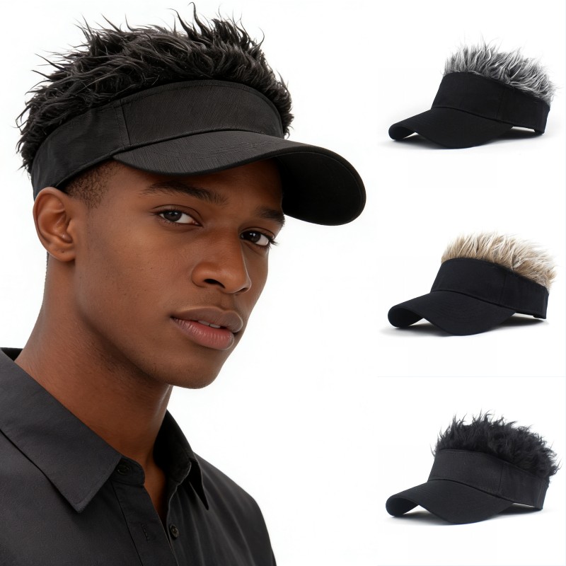 Men Women Synthetic Spiked Wig - Visor Sun Hat 评论和价格