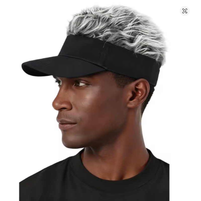 Men Women Synthetic Spiked Wig - Visor Sun Hat 评论和价格