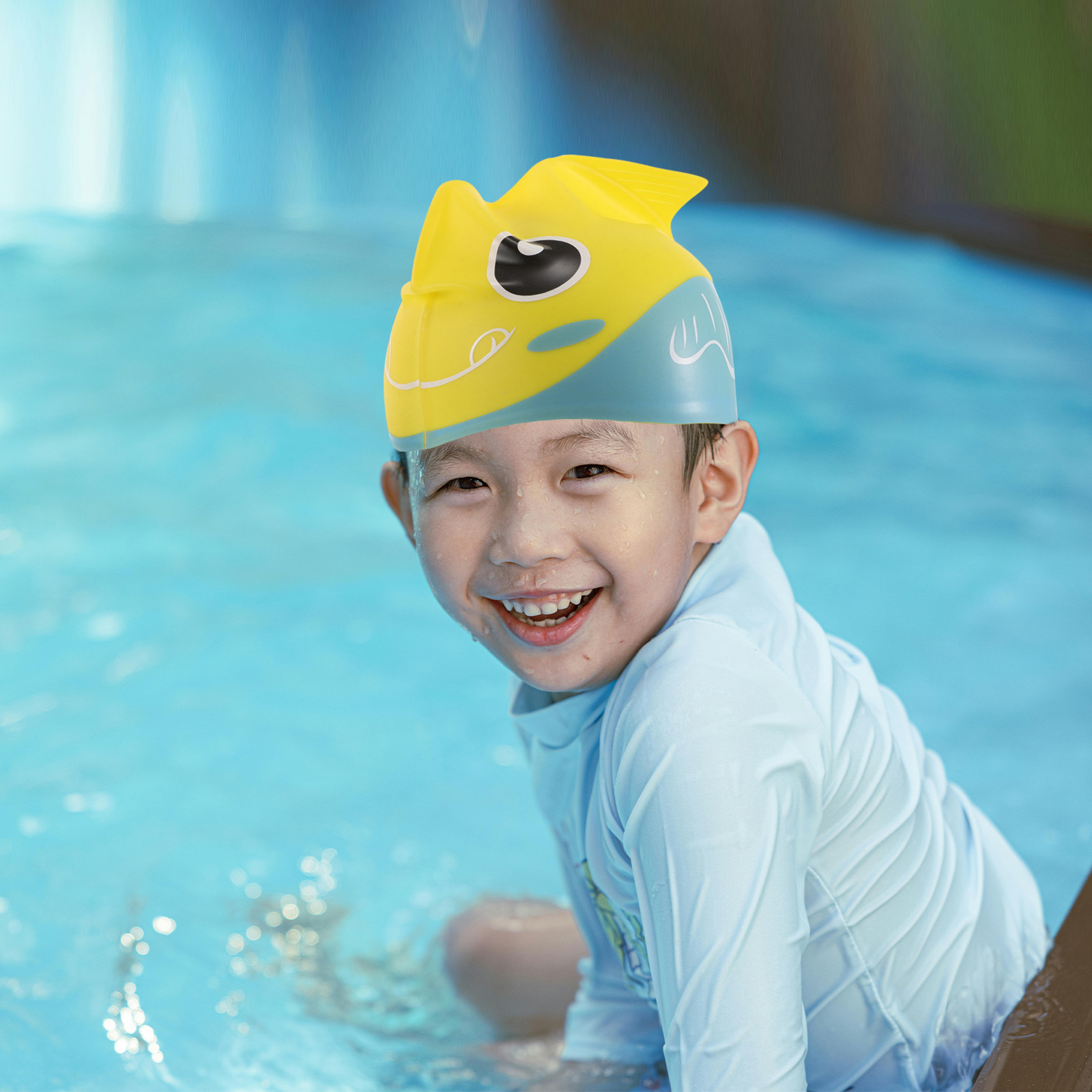 Silicone Swim Cap Cartoon Fish - Swim Hat Silicone 评论和价格