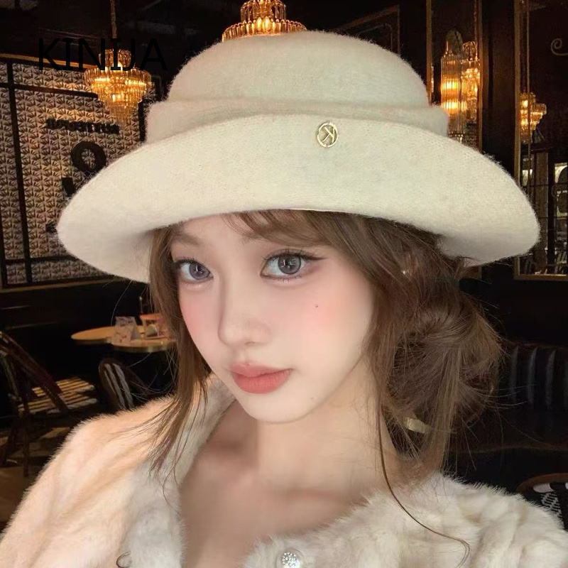 French Elegant Black Top Hat W - Beret French Wool 评论和价格