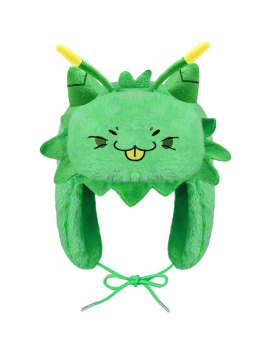 Cute Green Dragon Plush Trappe - Winter Trapper Hat 评论和价格